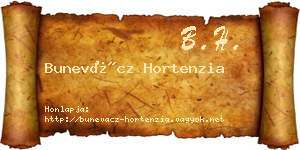 Bunevácz Hortenzia névjegykártya
